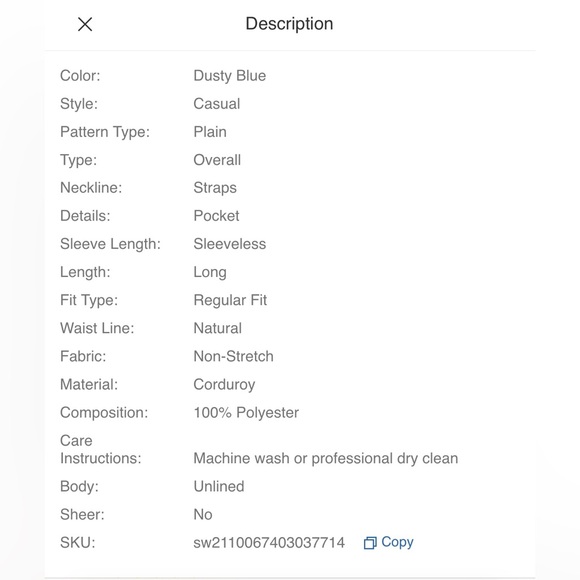 Slant Pockets Corduroy Overall Jumpsuit Without tee🍃 - Picture 6 of 6